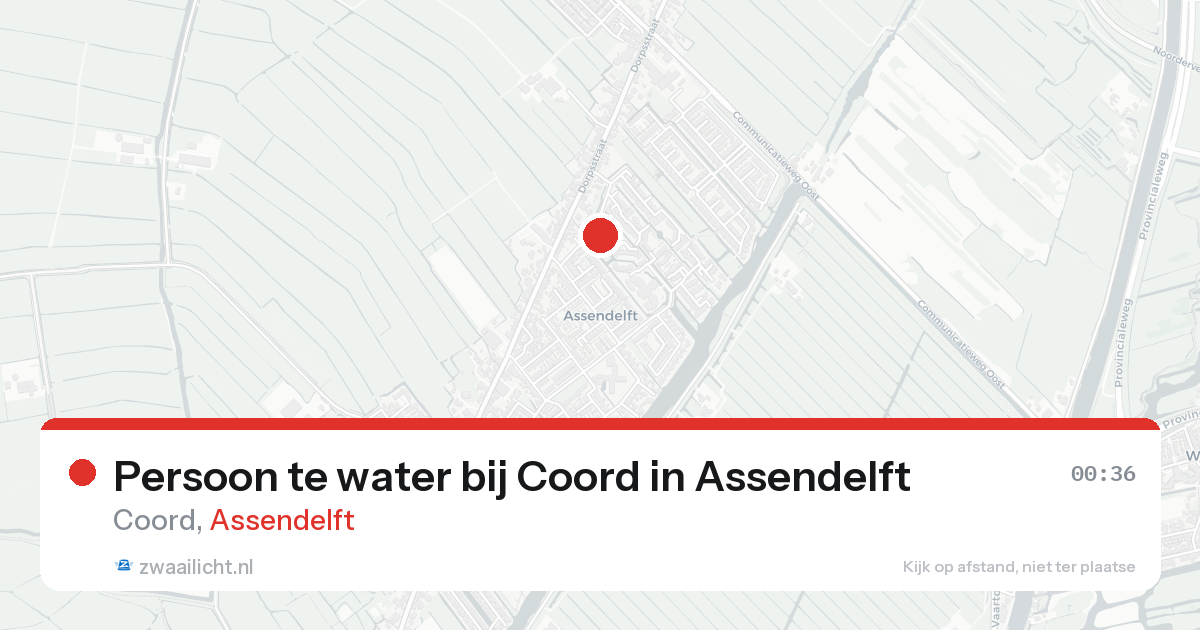Persoon te water bij Coord in Assendelft — 30 jan 2026