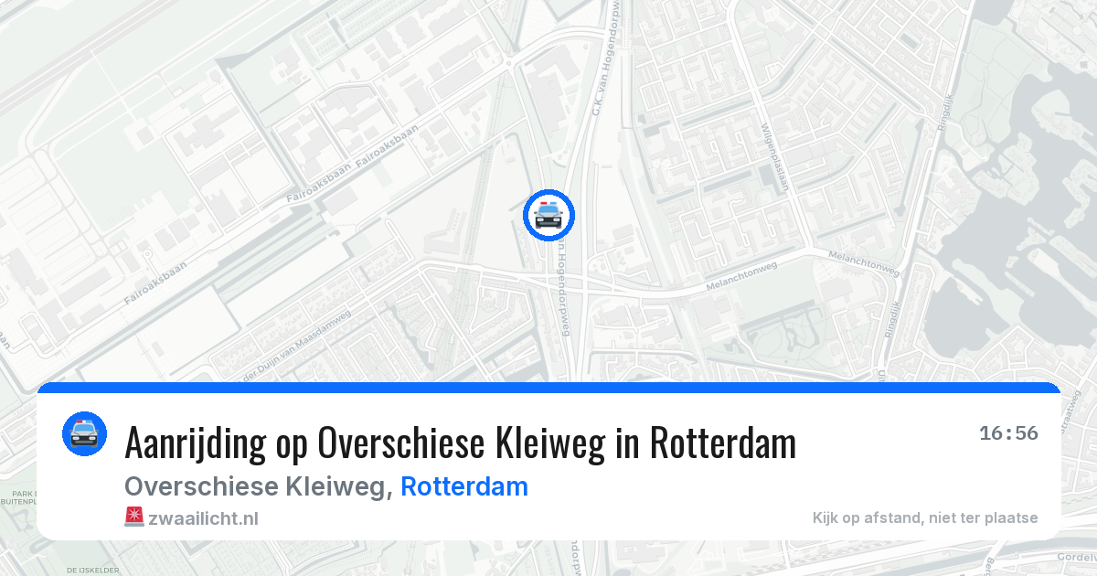 Aanrijding op Overschiese Kleiweg in Rotterdam — 1 jun 2026