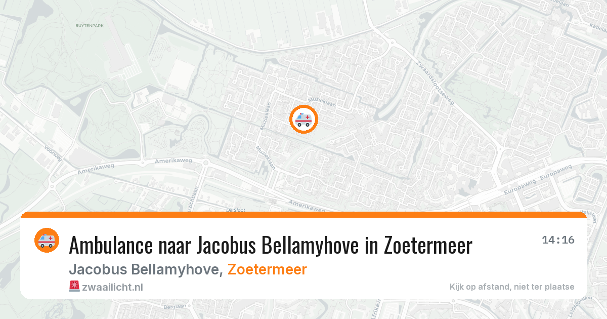 Ambulance naar Jacobus Bellamyhove in Zoetermeer — 5 jun 2026