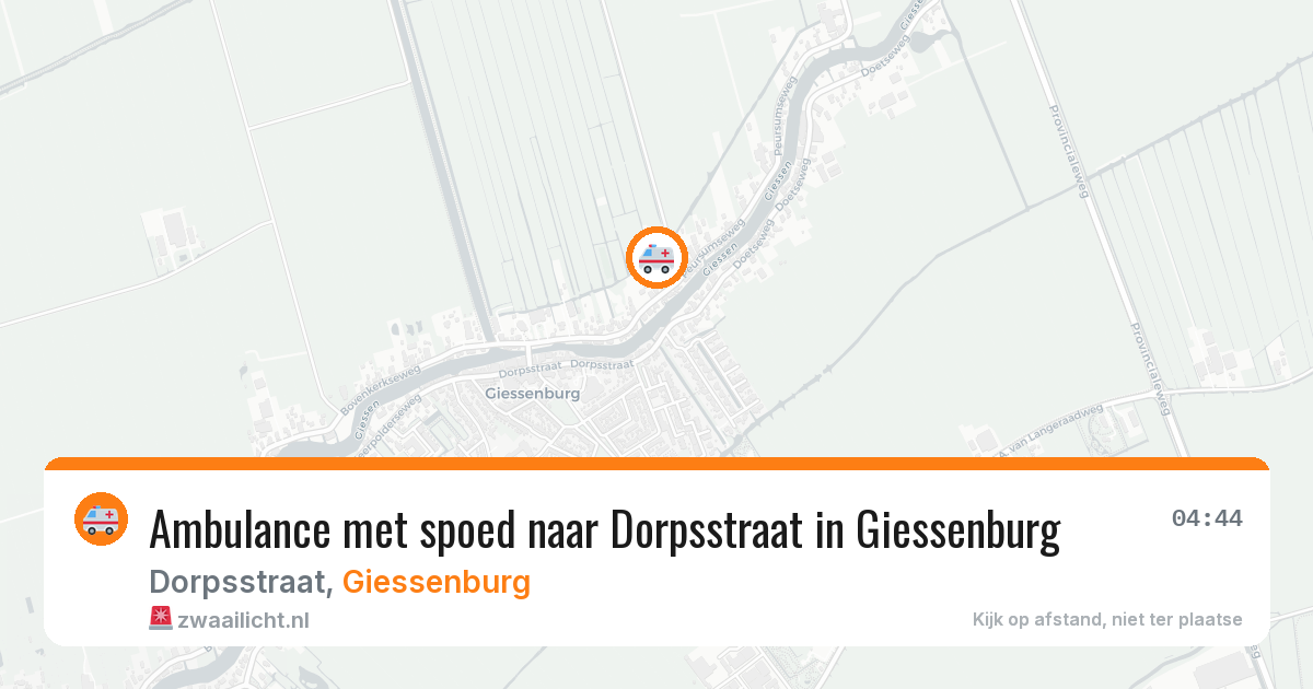 Ambulance met spoed naar Dorpsstraat in Giessenburg — 4 apr 2026