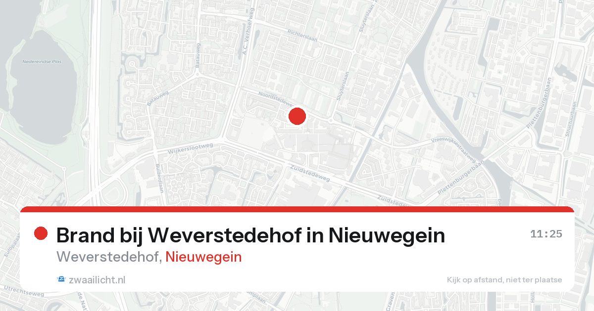 Brand bij Weverstedehof in Nieuwegein — 21 aug 2026
