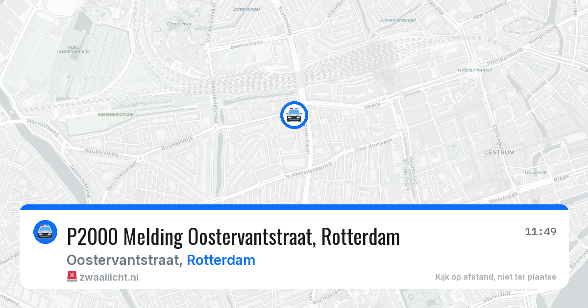 P2000 Melding Oostervantstraat, Rotterdam — 13 aug 2026