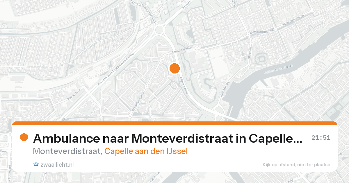 Ambulance naar Monteverdistraat in Capelle aan den IJssel — 30 jan 2026