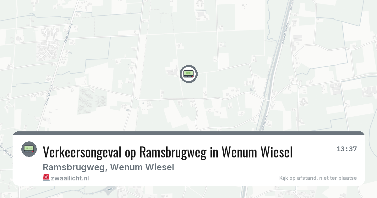 Verkeersongeval op Ramsbrugweg in Wenum Wiesel — 26 apr 2026