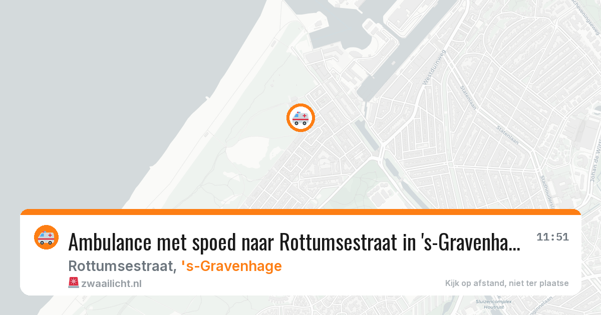 Ambulance met spoed naar Rottumsestraat in 's-Gravenhage — 13 jun 2026