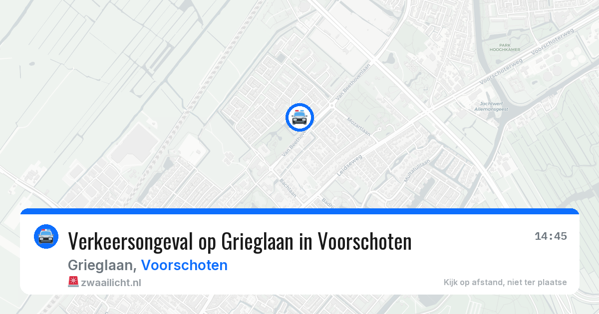 Verkeersongeval op Grieglaan in Voorschoten — 31 mrt 2026