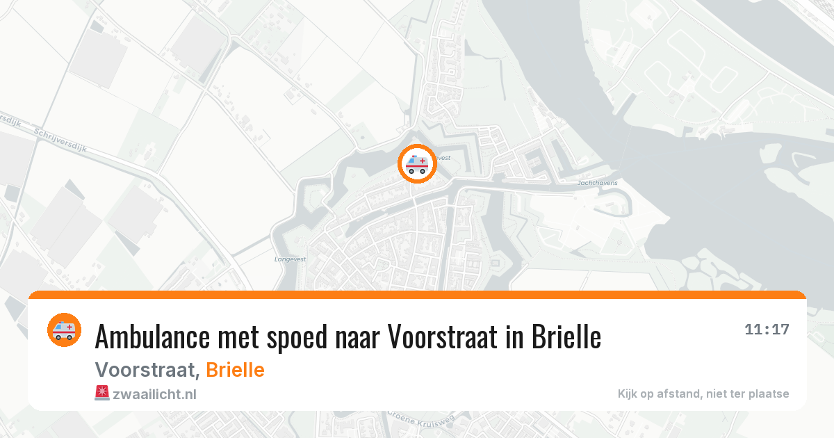 Ambulance met spoed naar Voorstraat in Brielle — 7 aug 2026