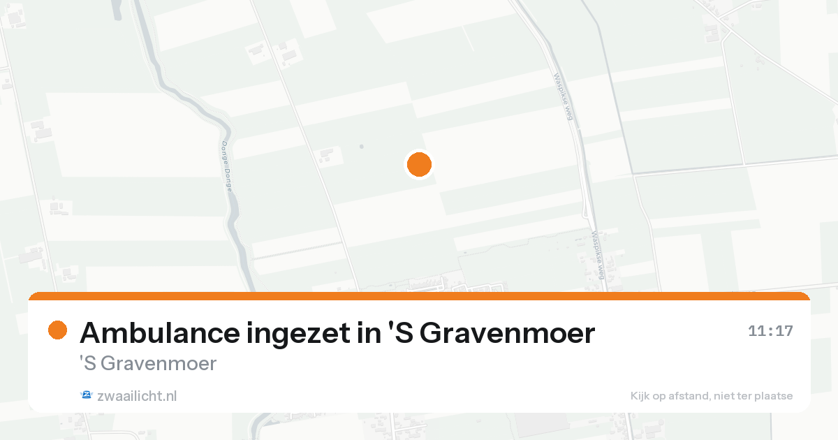 Ambulance ingezet in 'S Gravenmoer — 20 aug 2026