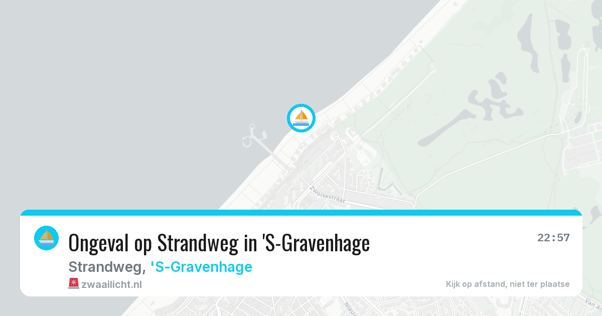 Ongeval op Strandweg in 'S-Gravenhage — 9 jul 2026