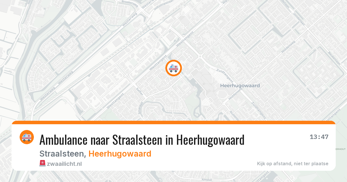 Ambulance naar Straalsteen in Heerhugowaard — 22 jun 2026