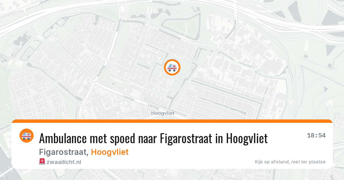 Ambulance met spoed naar Figarostraat in Hoogvliet — 10 aug 2026