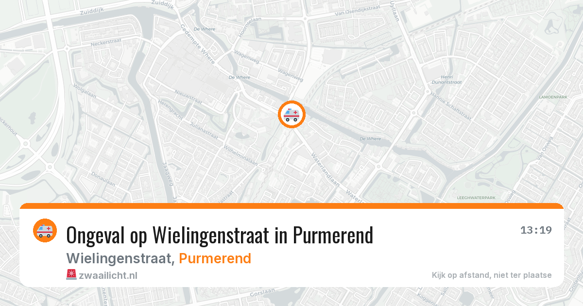Ongeval op Wielingenstraat in Purmerend — 10 feb 2026