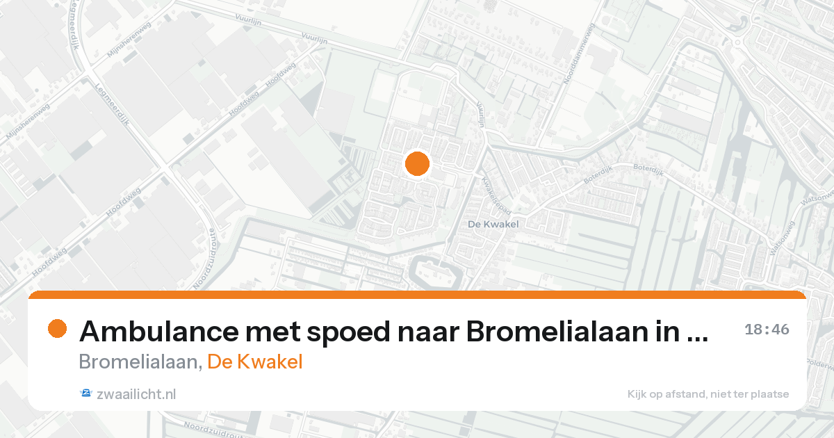 Ambulance met spoed naar Bromelialaan in De Kwakel — 25 mei 2026