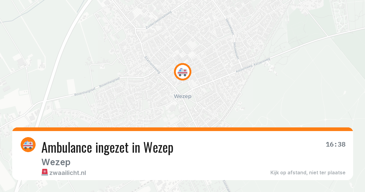 Ambulance ingezet in Wezep — 26 mrt 2026
