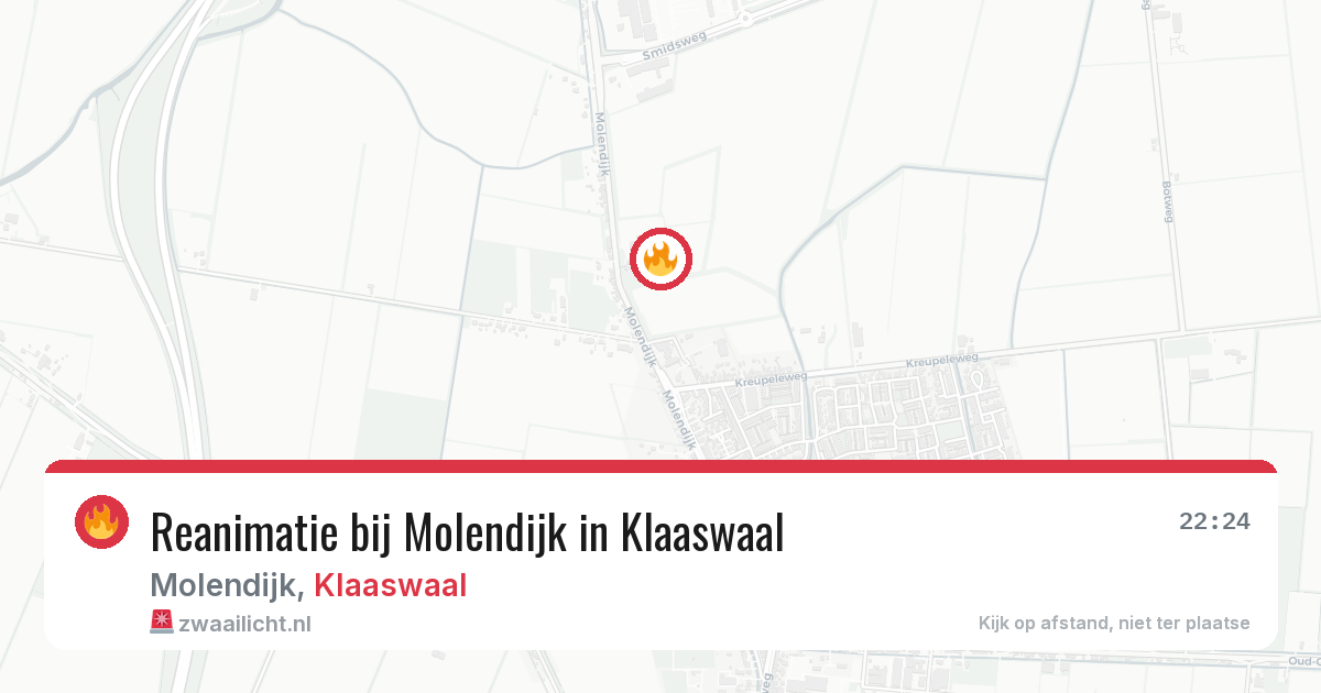 Reanimatie bij Molendijk in Klaaswaal — 18 mei 2026