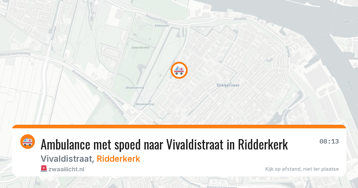 Ambulance met spoed naar Vivaldistraat in Ridderkerk — 10 jul 2026