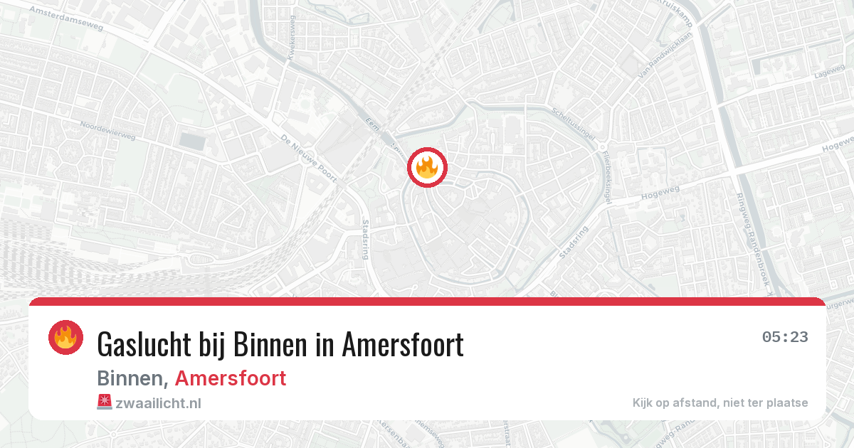 Gaslucht bij Binnen in Amersfoort — 24 mei 2026