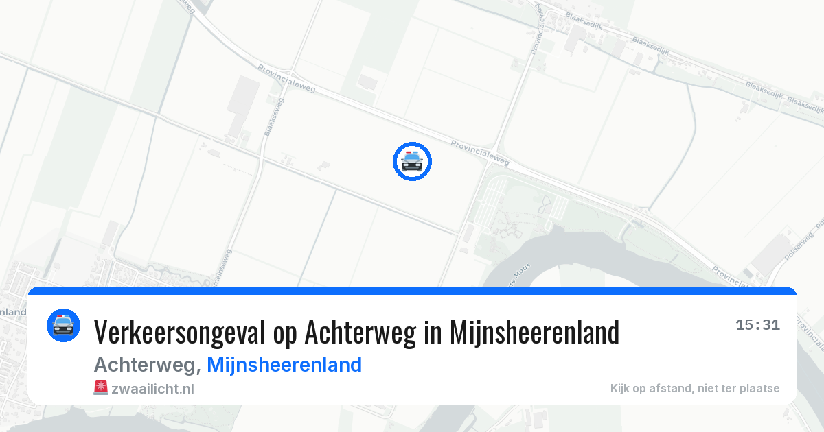 Verkeersongeval op Achterweg in Mijnsheerenland — 24 jan 2026