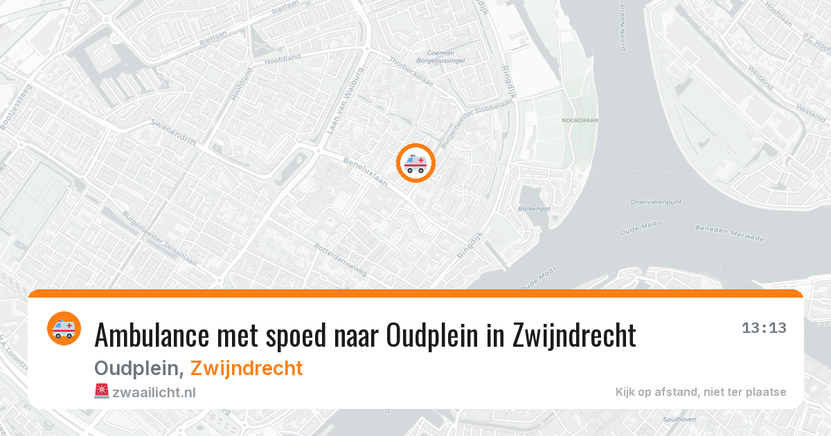 Ambulance met spoed naar Oudplein in Zwijndrecht — 20 mei 2026
