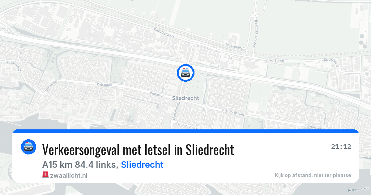 Verkeersongeval met letsel in Sliedrecht — 22 mei 2026