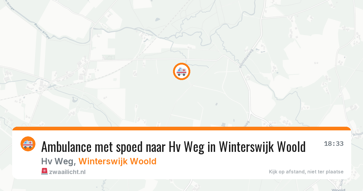 Ambulance met spoed naar Hv Weg in Winterswijk Woold — 27 apr 2026