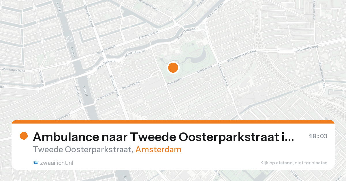 Ambulance naar Tweede Oosterparkstraat in Amsterdam — 19 aug 2026