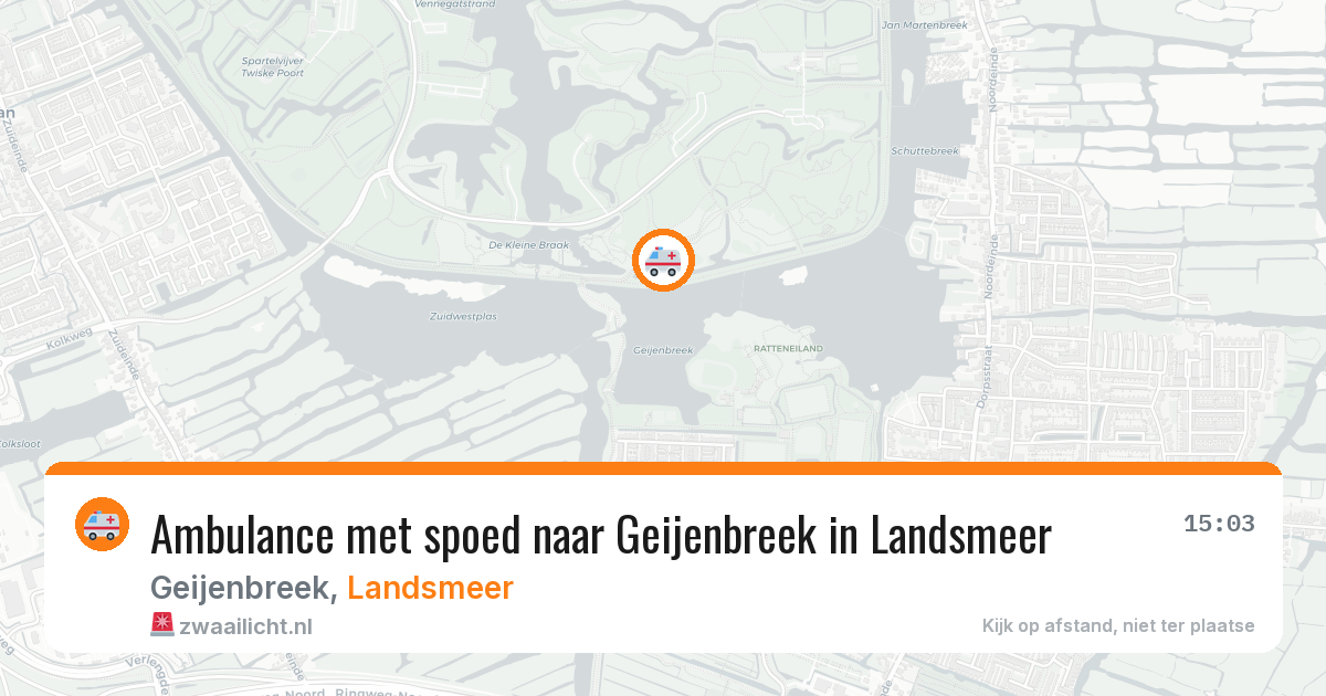 Ambulance met spoed naar Geijenbreek in Landsmeer — 15 jul 2026