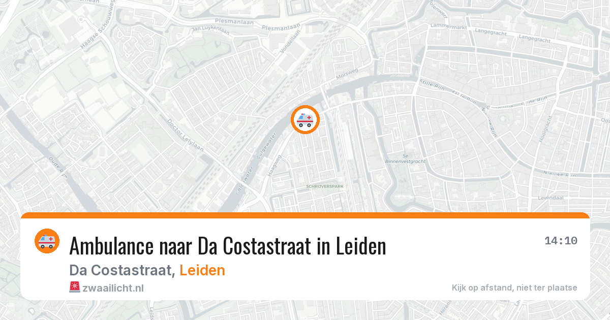 Ambulance naar Da Costastraat in Leiden — 6 aug 2026