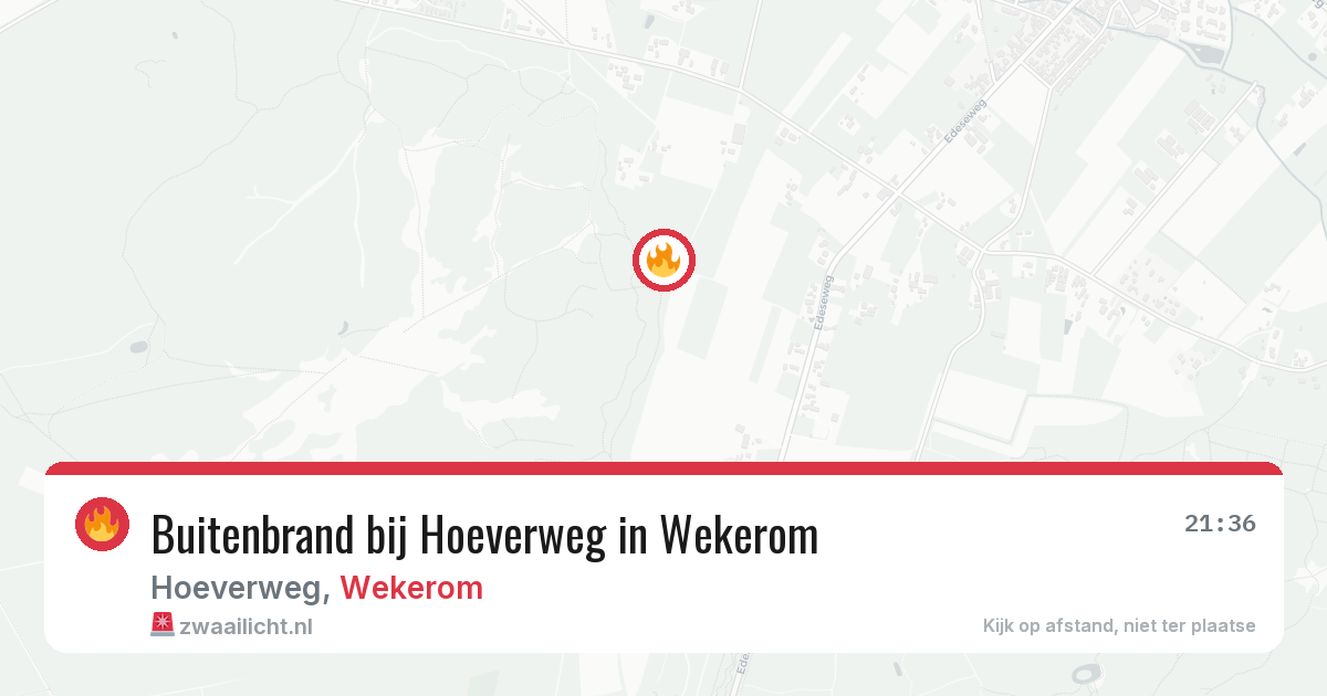 Buitenbrand bij Hoeverweg in Wekerom — 25 mei 2026
