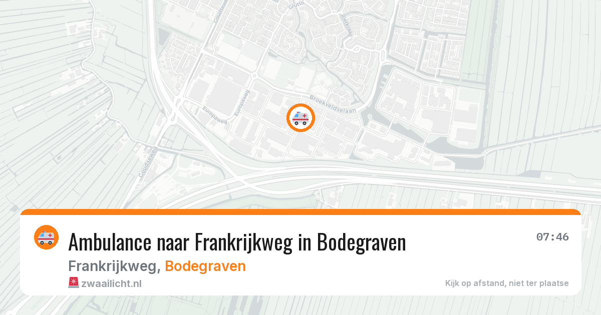 Ambulance naar Frankrijkweg in Bodegraven — 30 jun 2026