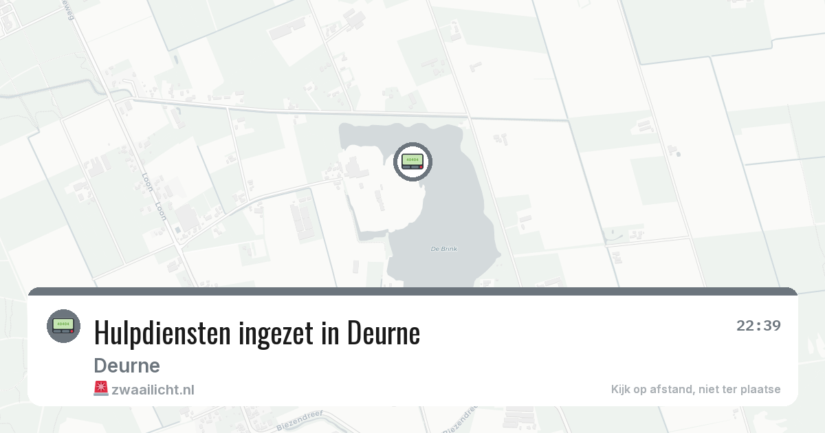 Hulpdiensten ingezet in Deurne — 11 apr 2026 | 🚨 Zwaailicht.nl