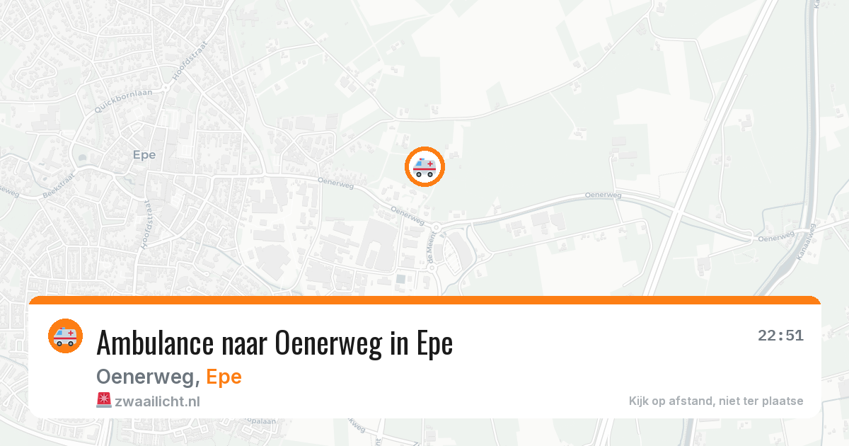 Ambulance naar Oenerweg in Epe — 21 mrt 2026