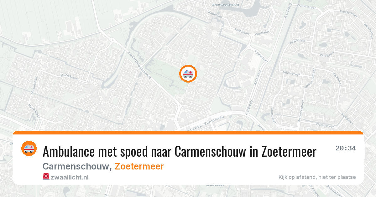 Ambulance met spoed naar Carmenschouw in Zoetermeer — 21 jan 2026