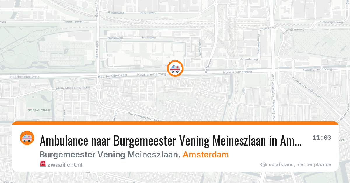 Ambulance naar Burgemeester Vening Meineszlaan in Amsterdam — 4 aug 2026