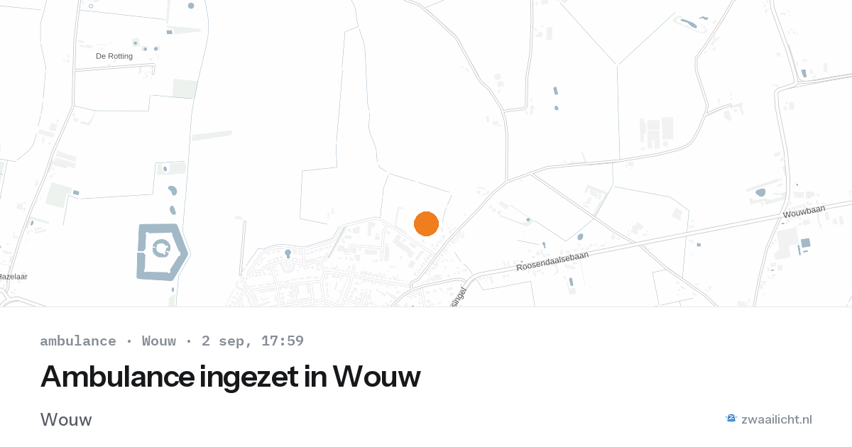 Ambulance ingezet in Wouw — 2 sep 2026