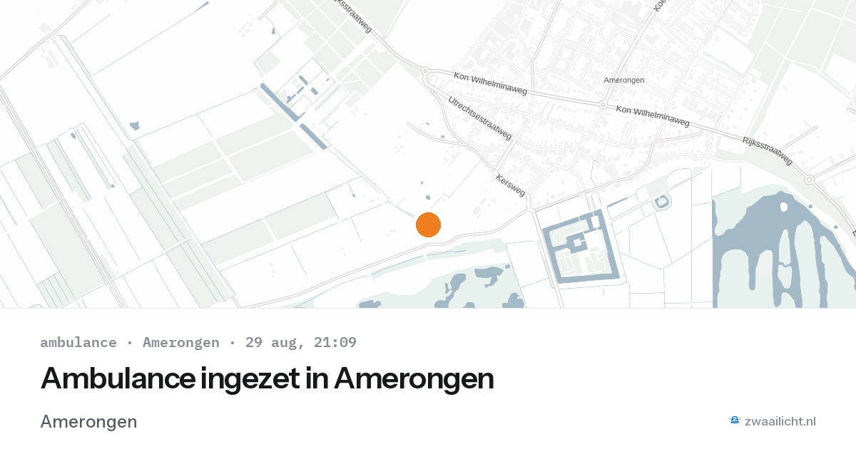 Ambulance ingezet in Amerongen — 29 aug 2026