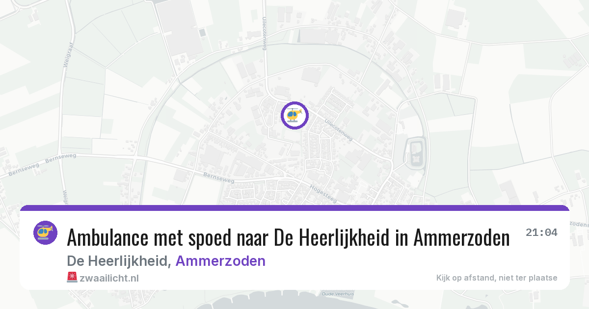 Ambulance met spoed naar De Heerlijkheid in Ammerzoden — 6 jul 2026