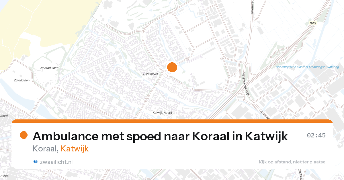 Ambulance met spoed naar Koraal in Katwijk — 11 apr 2026