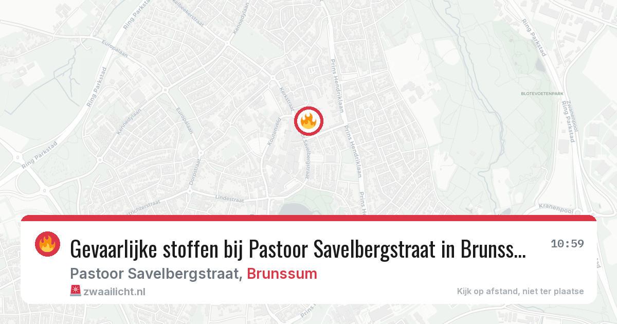 Gevaarlijke stoffen bij Pastoor Savelbergstraat in Brunssum — 5 apr 2026