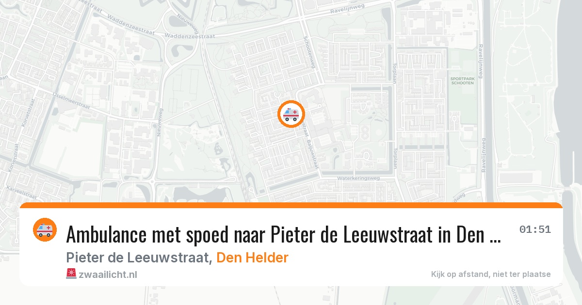 Ambulance met spoed naar Pieter de Leeuwstraat in Den Helder — 6 apr 2026