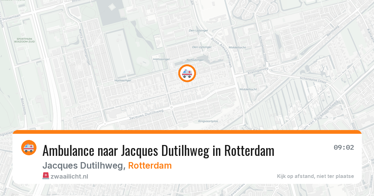 Ambulance naar Jacques Dutilhweg in Rotterdam — 19 mei 2026