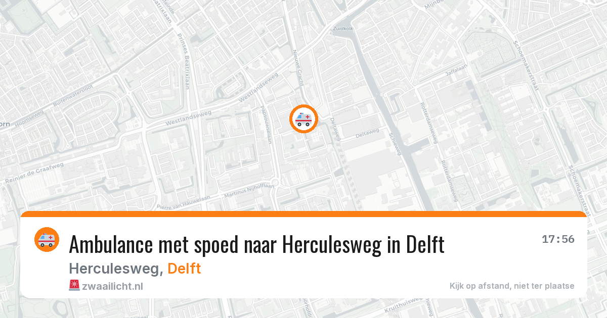 Ambulance met spoed naar Herculesweg in Delft — 11 aug 2026