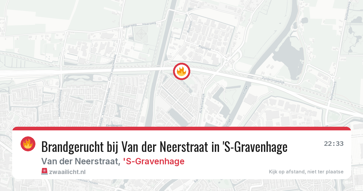 Brandgerucht bij Van der Neerstraat in 'S-Gravenhage — 1 apr 2026