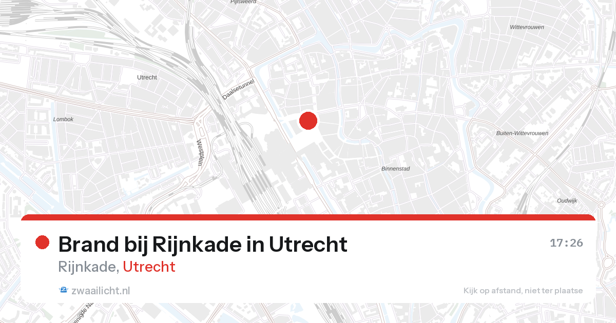 Brand bij Rijnkade in Utrecht — 28 aug 2026