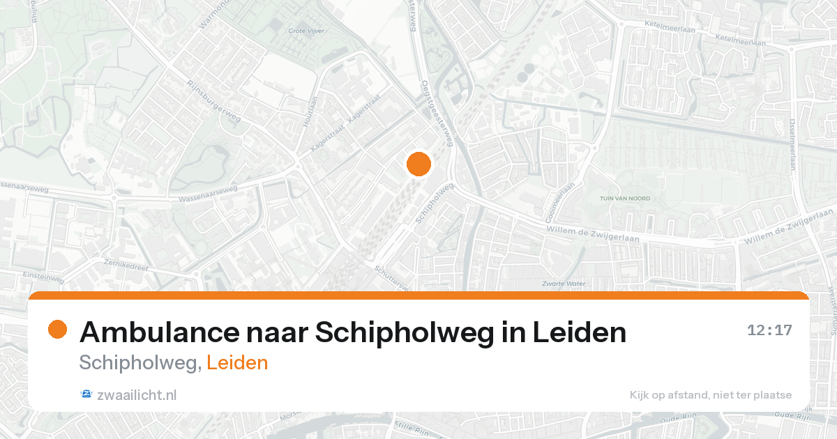 Ambulance naar Schipholweg in Leiden — 18 aug 2026