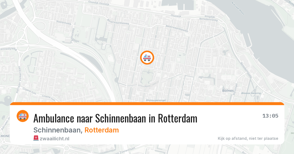 Ambulance naar Schinnenbaan in Rotterdam — 24 mei 2026