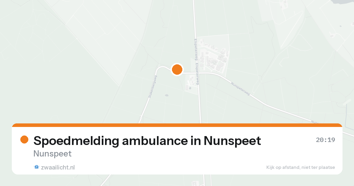 Spoedmelding ambulance in Nunspeet — 16 aug 2026