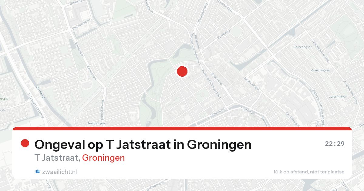 Ongeval op T Jatstraat in Groningen — 24 aug 2026
