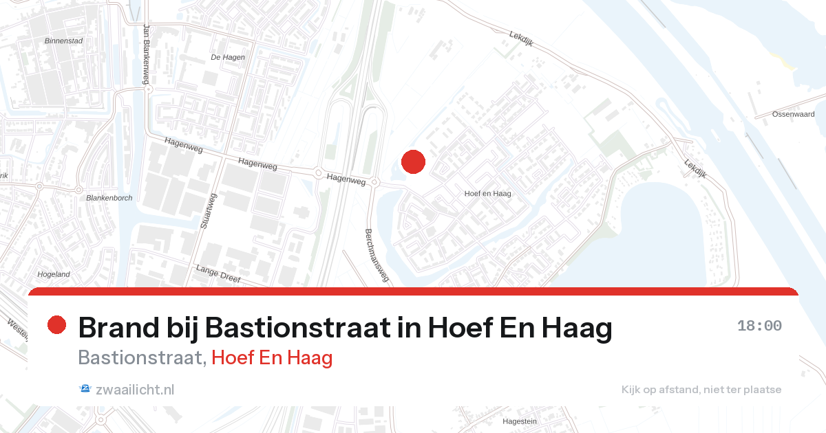 Brand bij Bastionstraat in Hoef En Haag — 26 aug 2026