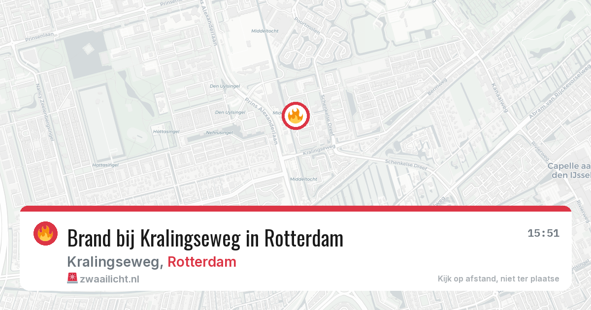 Brand bij Kralingseweg in Rotterdam — 31 jul 2026